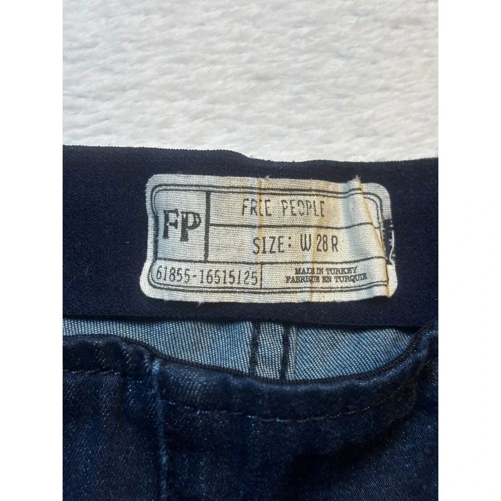 Free People Jeans Women's 28R Blue Flare Pull On Y2K Dark Wash‎